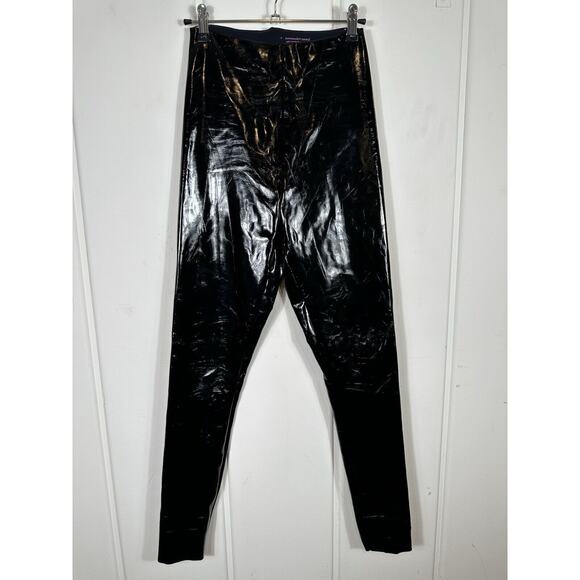 Commando BLACK Faux Patent Leather Perfect Control Leggings, US Small - Picture 3 of 12